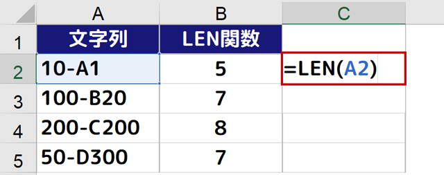 文字列の長さを調べるlen関数は他のexcel関数と組み合わせることで真価を発揮 まなびっと