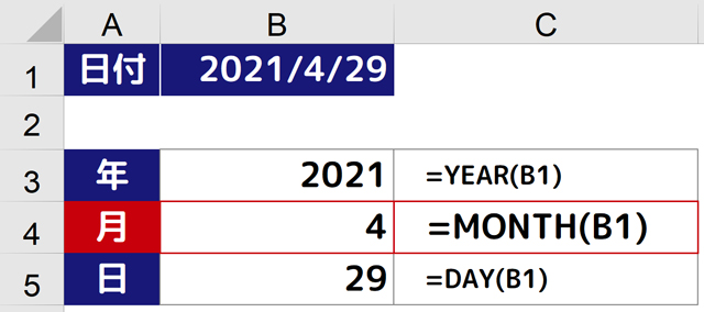 Month関数の使い方 日付から 月 を取り出す 月ごとに集計する まなびっと