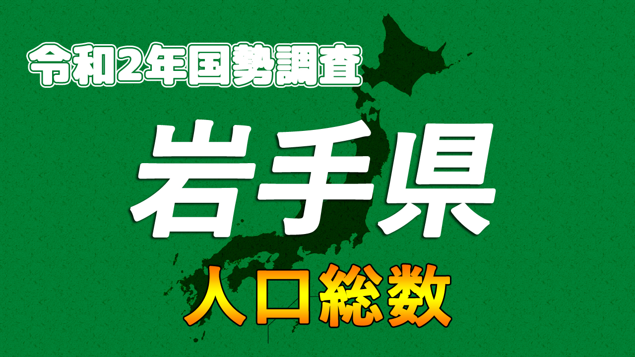 岩手県の年人口総数 市区町村別 を15年と比較 令和2年国勢調査 人口速報集計 まなびっと