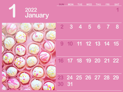 2022年1月写真入りカレンダー（ボールケーキ）2（400px）
