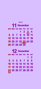 2023年11･12月白菫色･紅紫･濃紅葉300px