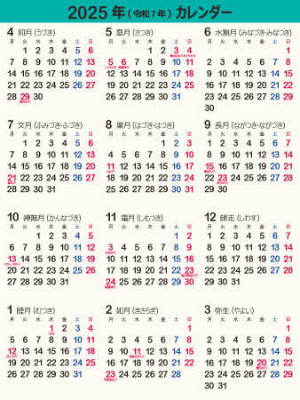calendar2025-03g（450px）